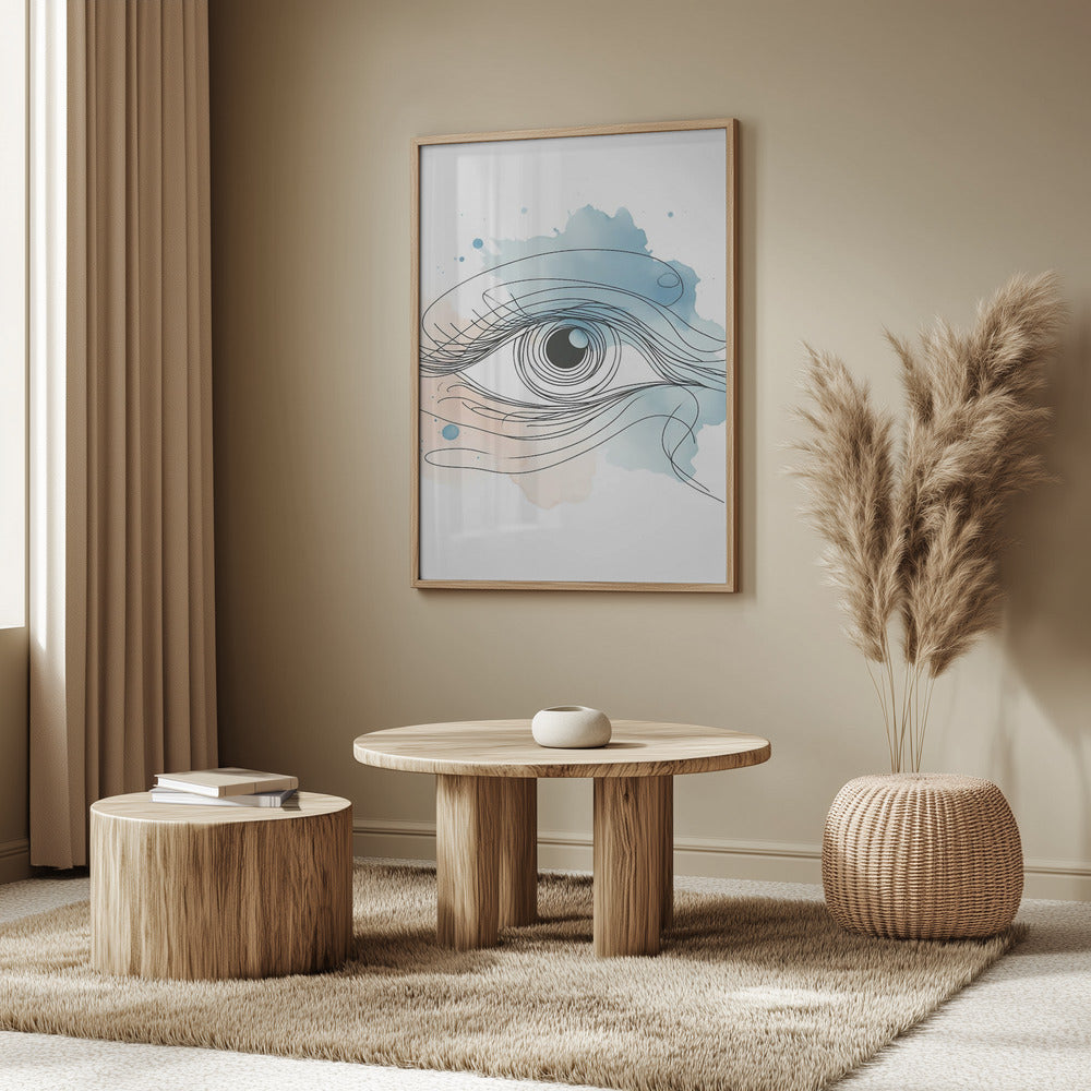 Optometrist wall art with blue accents - set of 3 prints - Drawnify