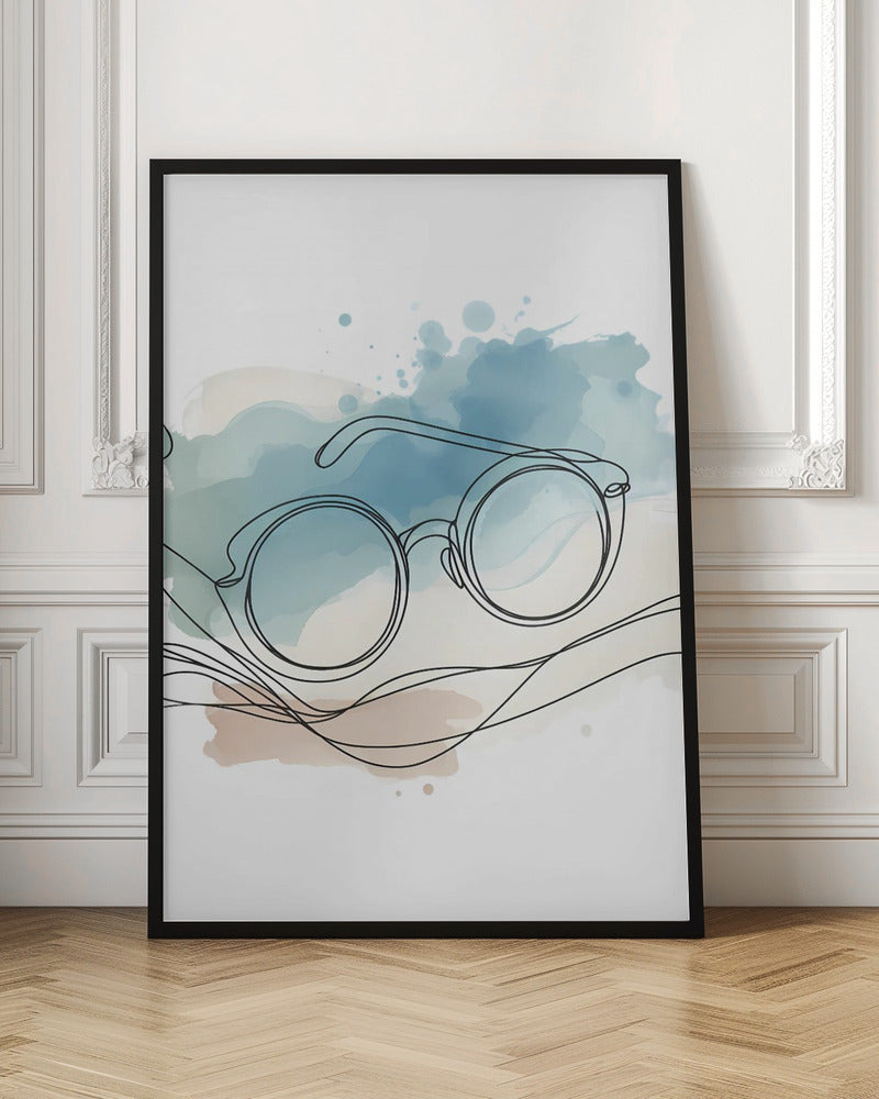 Optometrist wall art with blue accents - set of 3 prints - Drawnify