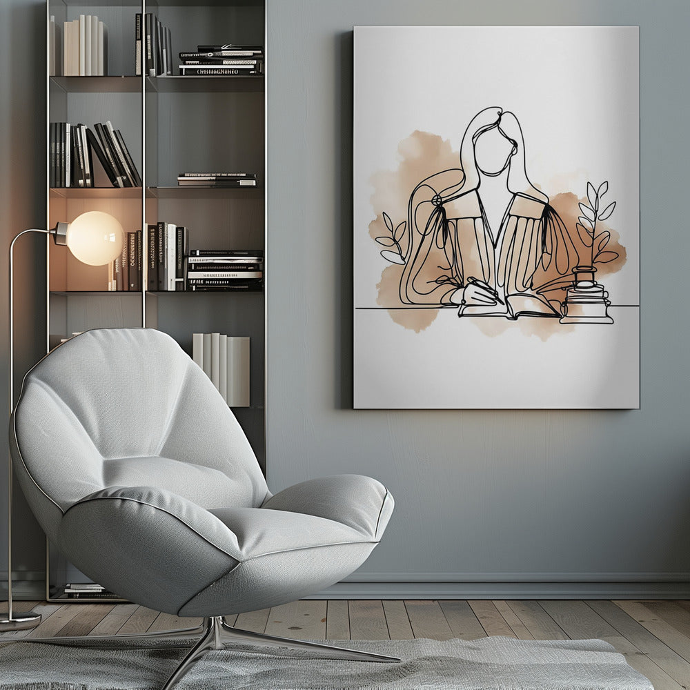 Lawyer office wall art with brown accents - set of 3 prints - Drawnify