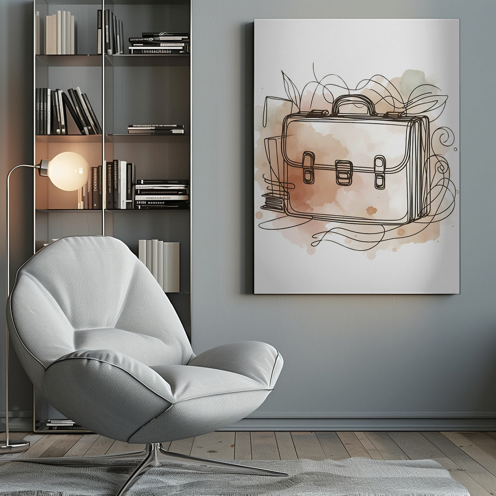 Lawyer office wall art with brown accents - set of 3 prints - Drawnify