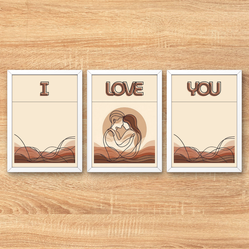 Valentines digital wall art - set of 3 prints