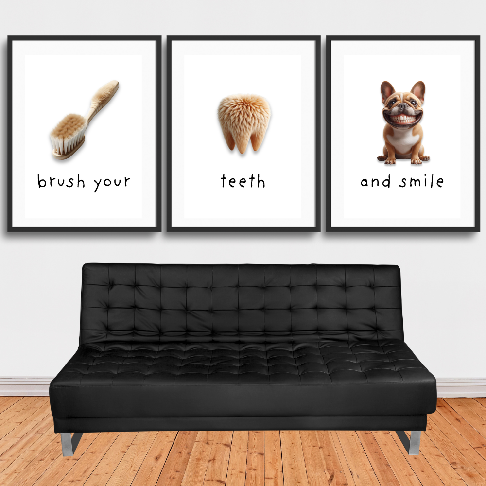 Dentist rooms digital wall art - set of 3 prints