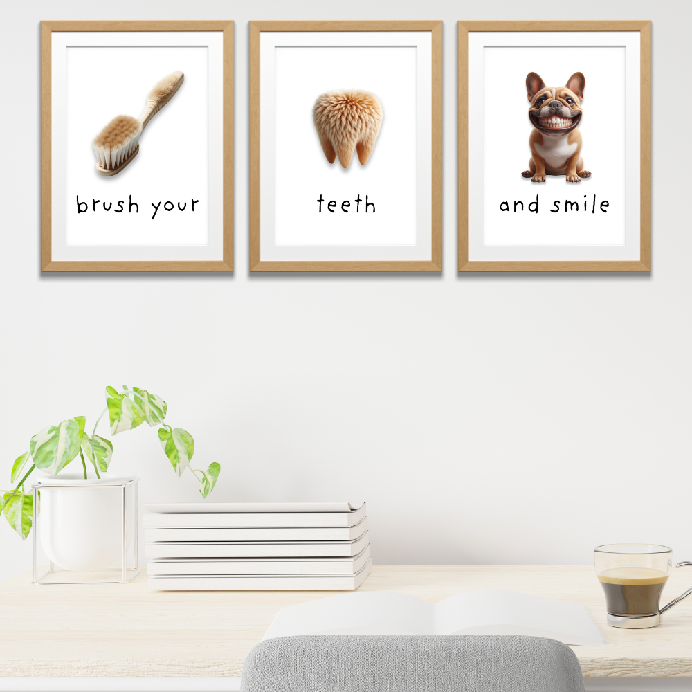 Dentist rooms digital wall art - set of 3 prints