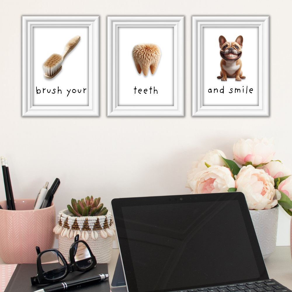 Dentist rooms digital wall art - set of 3 prints