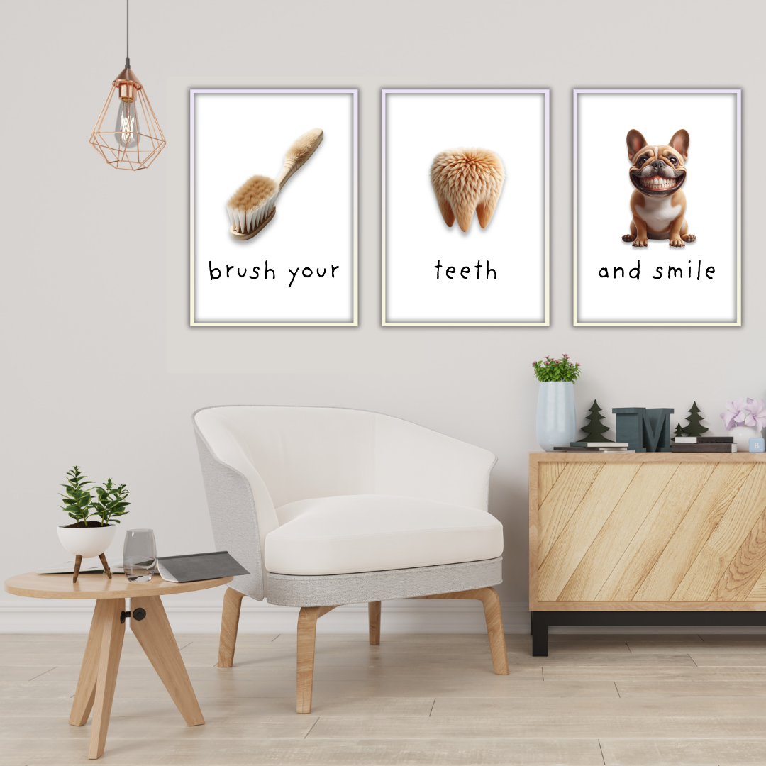 Dentist rooms digital wall art - set of 3 prints