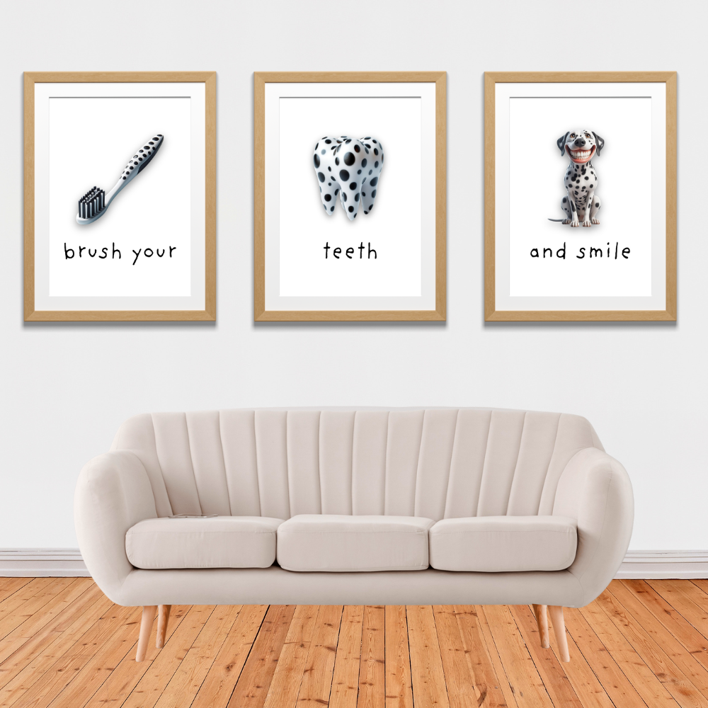 Dentist rooms digital wall art - set of 3 prints