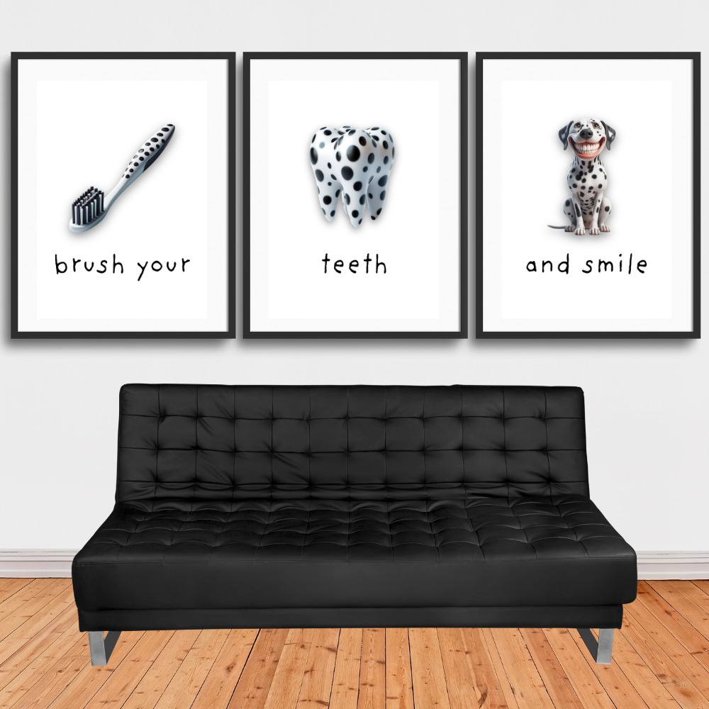 Dentist rooms digital wall art - set of 3 prints