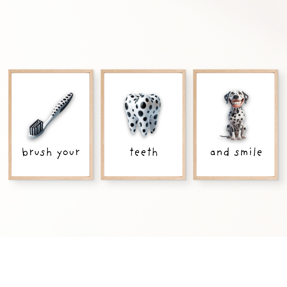 Dentist rooms digital wall art - set of 3 prints