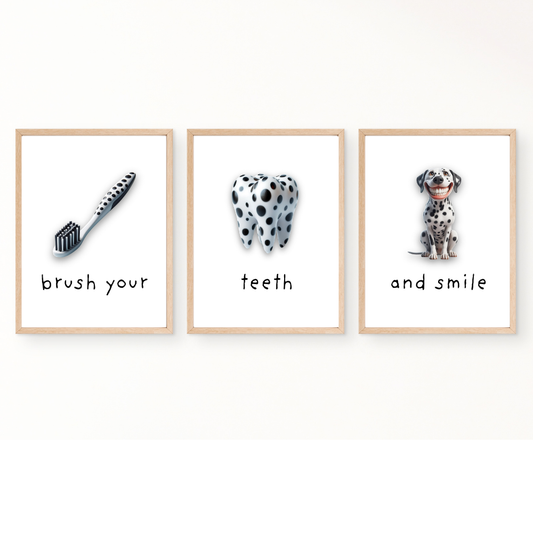 Dentist rooms digital wall art - set of 3 prints