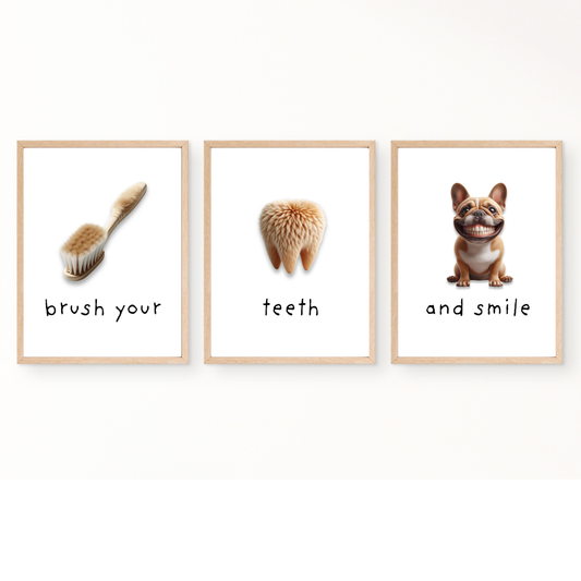 Dentist rooms digital wall art - set of 3 prints