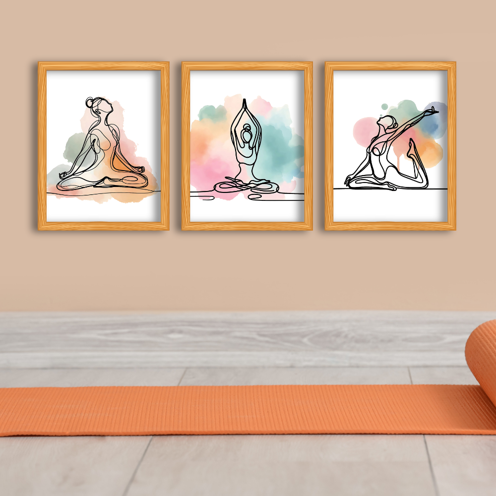 Yoga posters - set of 3 prints