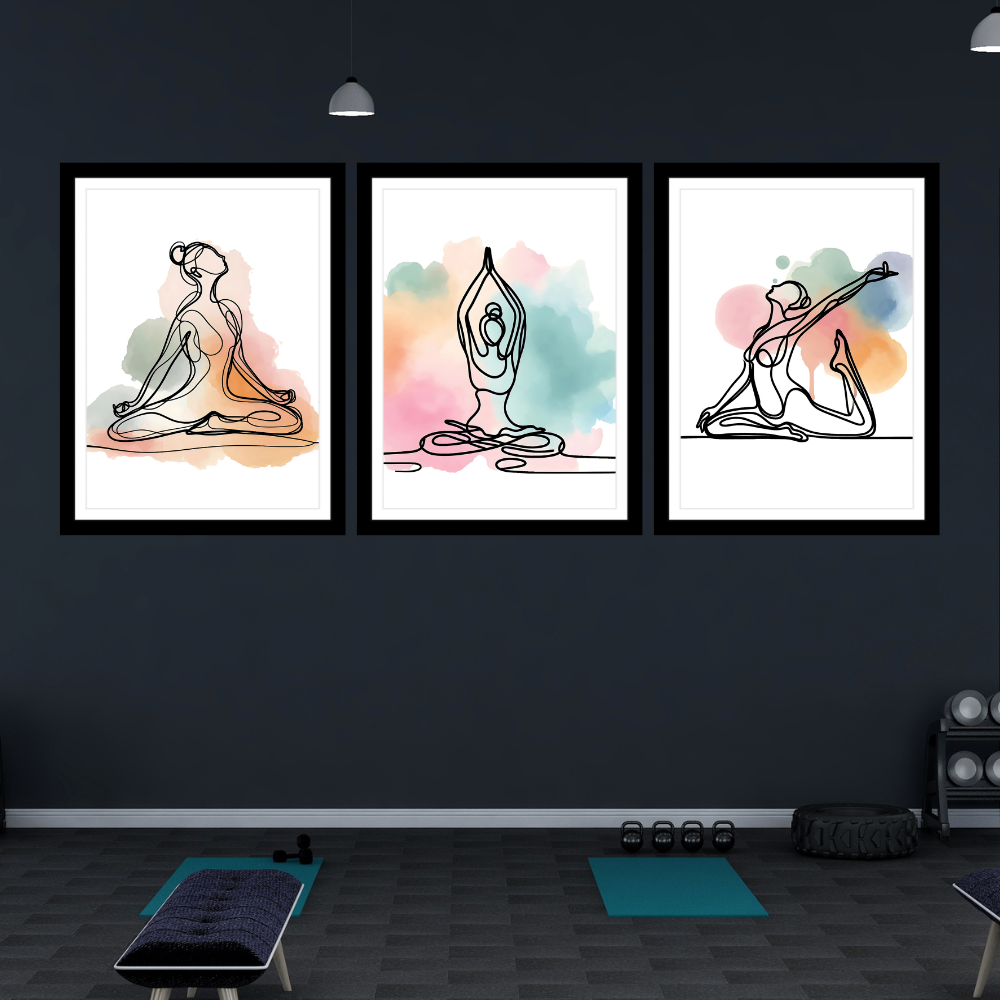 Yoga posters - set of 3 prints