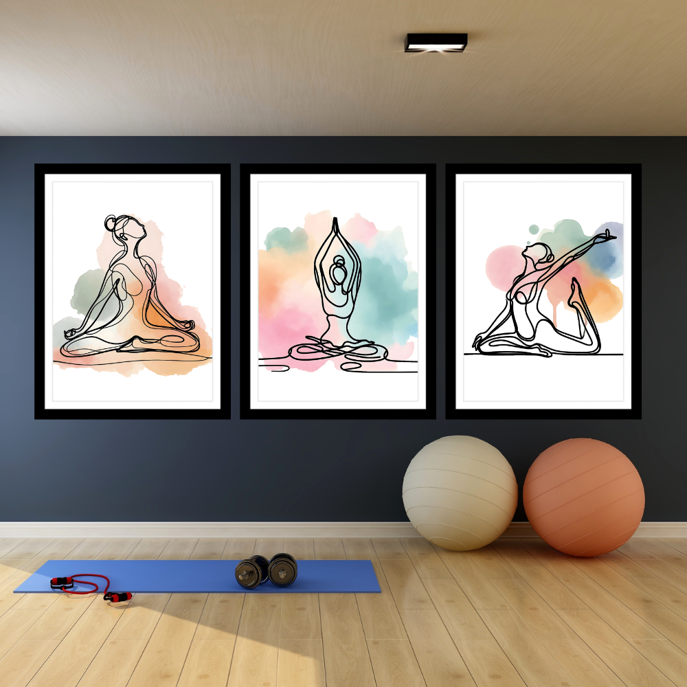 Yoga posters - set of 3 prints