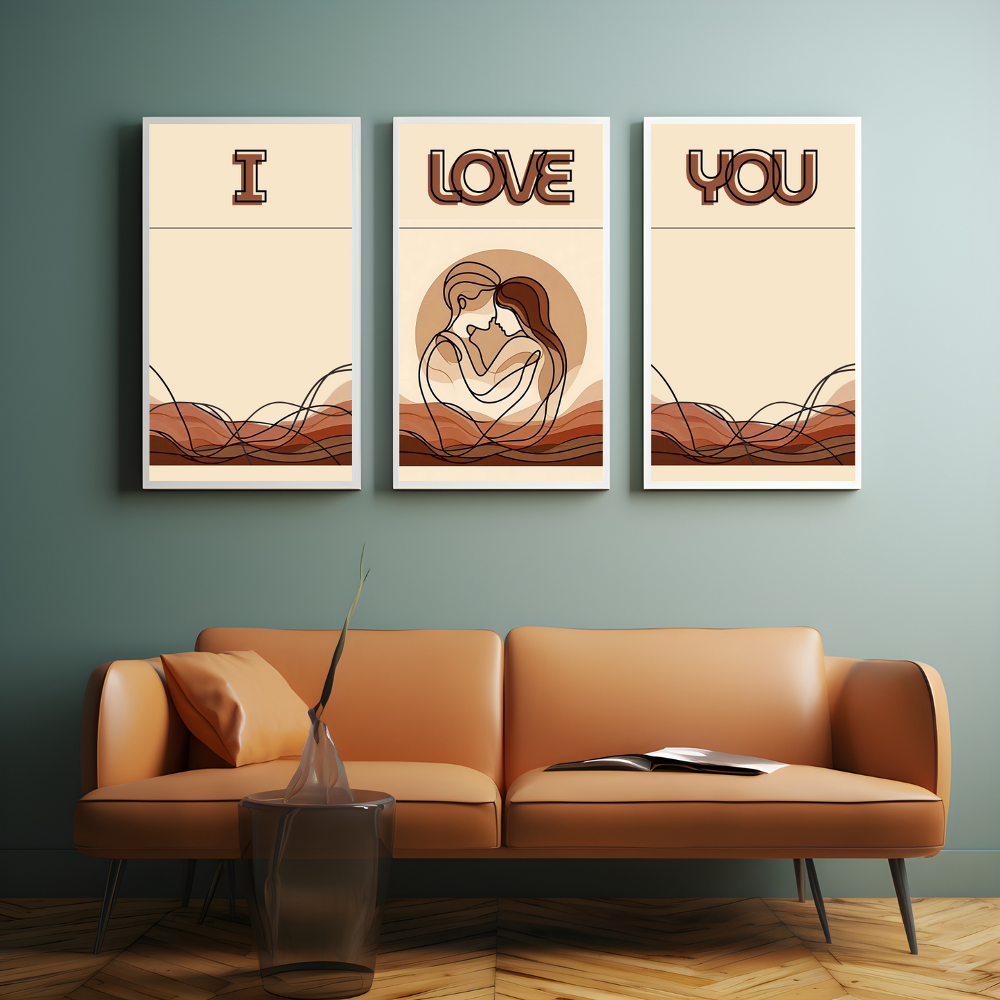 Valentines digital wall art - set of 3 prints